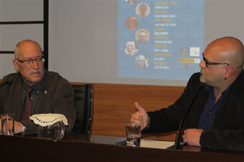 Martín y Ravelo durante el encuentro