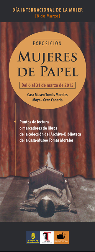 Cartel de la muestra Mujeres de Papel de la CM Tomás Morales